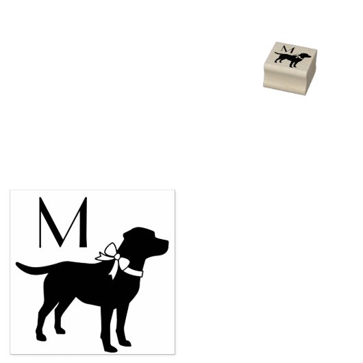 Labrador Dog Black Lab Puppy Rubberstempel (Gestempeld)