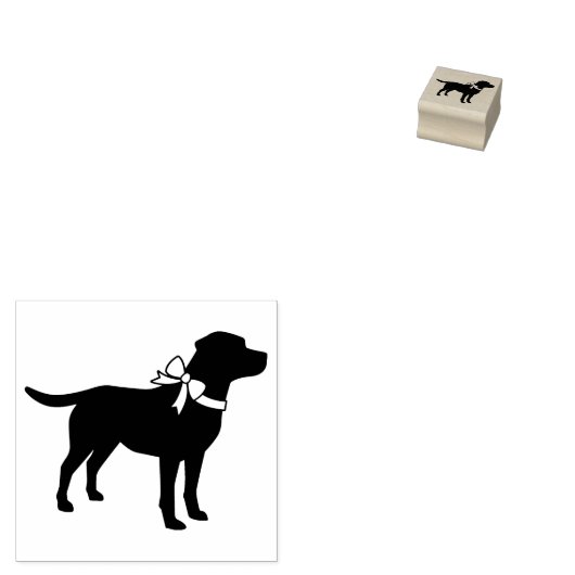 Labrador Dog Black Lab Puppy Rubberstempel (Gestempeld)