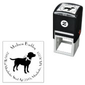 Labrador Dog Black Lab Puppy Zelfinktende Stempel (In situ)