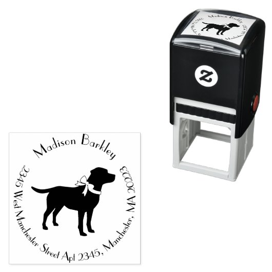 Labrador Dog Black Lab Puppy Zelfinktende Stempel (In situ)