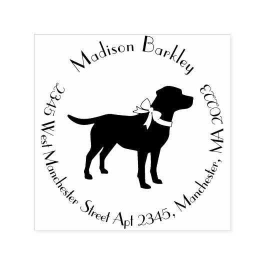 Labrador Dog Black Lab Puppy Zelfinktende Stempel (Design)