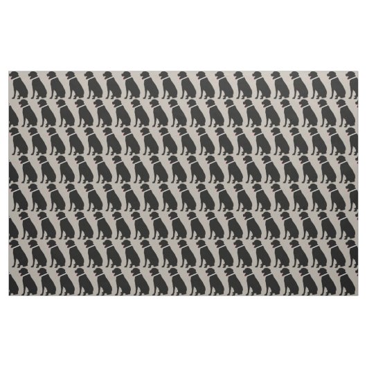 Labrador Dog Black Pattern Stof (Yard (91,4 cm))