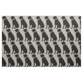 Labrador Dog Black Pattern Stof (Fat Quarter)