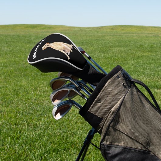 Labrador Dog Black Persoonlijk Golfheadcover (Insitu)