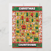 Labrador Dog Counting Kerstmis Advent Calendar Feestdagenkaart (Voorkant)