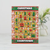 Labrador Dog Counting Kerstmis Advent Calendar Feestdagenkaart (Staand voorkant)