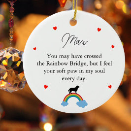 Labrador Dog Custom Memorial Keramisch Ornament