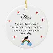 Labrador Dog Custom Memorial Keramisch Ornament (Achterkant)