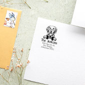 Labrador Dog, Custom Return Address Rubberstempel