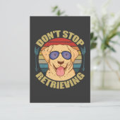 Labrador dog Don't stop retrieving Funny Bedankkaart (Staand voorkant)