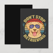 Labrador dog Don't stop retrieving Funny Bedankkaart (Voorkant / Achterkant)