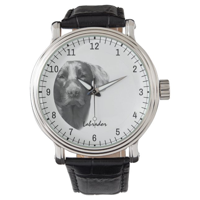 Labrador Dog elegant Horloge (Voorkant)