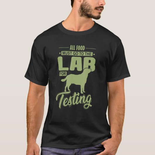 Labrador Dog Food Tester T-shirt (Voorkant)
