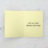 Labrador Dog | Gevouwen Oranje en Rode verjaardag Kaart (Binnen)