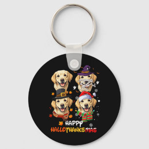 Labrador Dog Hallothanksmas Halloween Thanksgiving Sleutelhanger