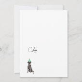 Labrador Dog Happy Birthday Wenskaart (Achterkant)