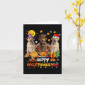 Labrador Dog Happy Halloween Thanksgiving Merry Ch Kaart (Gele Bloem)
