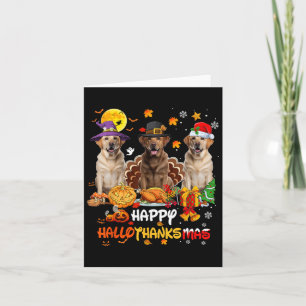 Labrador Dog Happy Halloween Thanksgiving Merry Ch Kaart