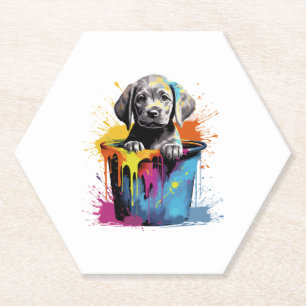 Labrador Dog Hondenras voor een Labrador Liefhebbe Kartonnen Onderzetters