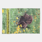 Labrador Dog in California Poppy Patch Photography Theedoek (Horizontaal)