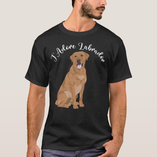 Labrador Dog J Adore Labrador T-shirt (Voorkant)