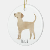 Labrador Dog Keramisch Ornament (Links)
