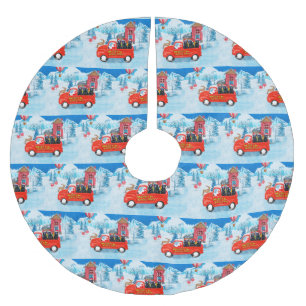 Labrador Dog kerstbezorging vrachtwagen sneeuw Kerstboom Rok