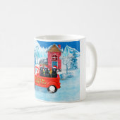 Labrador Dog kerstbezorging vrachtwagen sneeuw Koffiemok (Voorkant rechts)