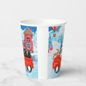 Labrador Dog kerstbezorging vrachtwagen sneeuw Papieren Bekers (Links)