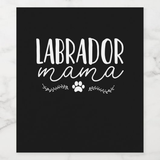 Labrador Dog Mama Wijn Etiket (Enkel label)