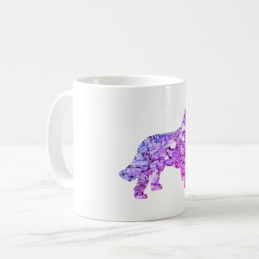 Labrador Dog Mandala Elements Classic Mok (Voorkant links)