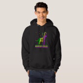 Labrador Dog Mardi Gras Carnival Jester Beads Hoodie (Voorkant volledig)