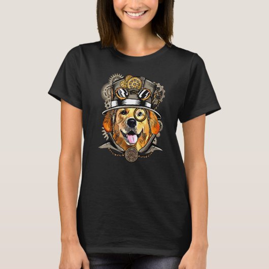 Labrador Dog Medieval Victoriaans Gothic Steampunk T-shirt (Voorkant)
