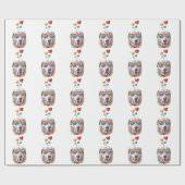 Labrador Dog met Hearts Valentijnsdag Cadeaupapier (Vlak)