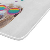 Labrador Dog met Hearts Valentijnsdag Snijplank (Hoek)