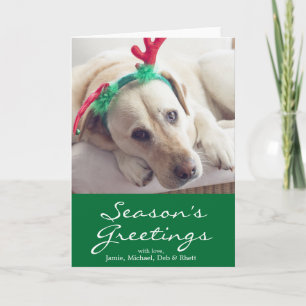 Labrador dog met kerstoren feestdagen kaart