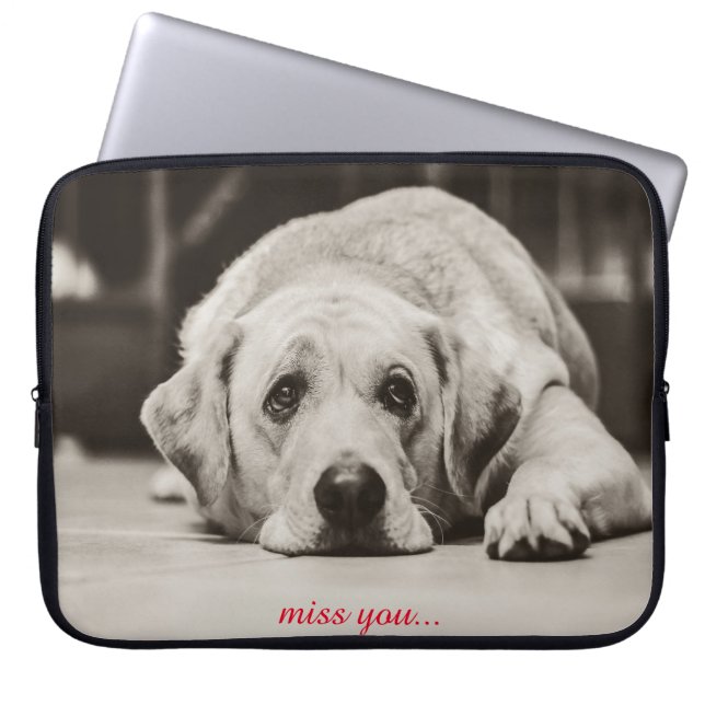 Labrador Dog Mis You Laptop Sleeves (Voorkant)