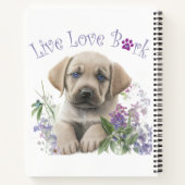 Labrador Dog Mom Floral Notitieboek (Achterkant)
