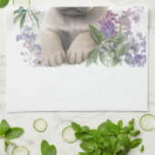 Labrador Dog Mom Floral Theedoek (Gevouwen)