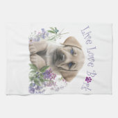 Labrador Dog Mom Floral Theedoek (Horizontaal)