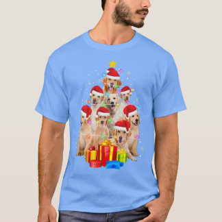 Labrador Dog Santa Hat-kerstboomlampjes T-shirt