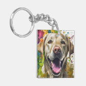 Labrador Dog Sleutelhanger (Voorkant Links)