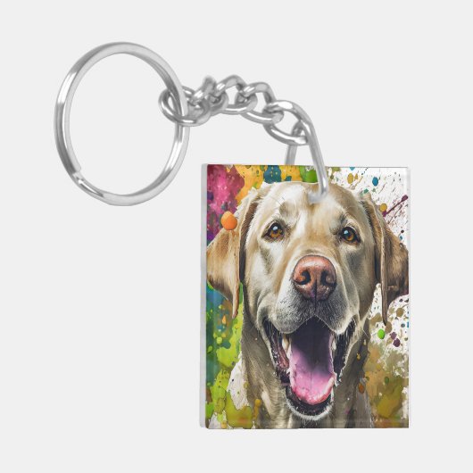 Labrador Dog Sleutelhanger (Voorkant Links)