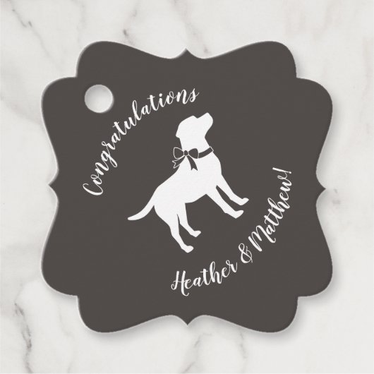Labrador Dog Theme Baby shower Genderneutraal Bedankjes Labels (Voorkant)