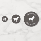 Labrador Dog Theme Baby shower Genderneutraal Confetti (Achterkanten)