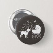 Labrador Dog Theme Baby shower Genderneutraal Ronde Button 5,7 Cm (Voorkant /achterkant)