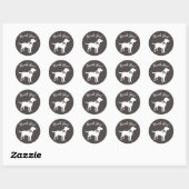 Labrador Dog Theme Baby shower Genderneutraal Ronde Sticker (Vel)