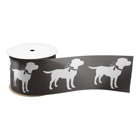 Labrador Dog Theme Baby shower Genderneutraal Satijnen Lint (Spoel)