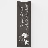 Labrador Dog Theme Baby shower Genderneutraal Spandoek (Verticaal)