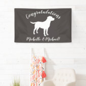 Labrador Dog Theme Baby shower Genderneutraal Spandoek (Insitu)